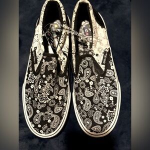 Black and White Paisley shoes